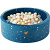 Dodozen Piscina di Palline 90x30cm per Bambino Bambini - Schiuma di Alta qualità - Velluto Super Morbido Senza Palline - Rimovibile e Lavabile - Cielo Notturno