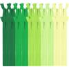 MARARDI [Pack 20 Cerniere Invisibili [Verdi] Nylon [15 cm] Chiusure Lampo per Cucito e Artigianato per Stoffa Vestiti Borse per Cucire a Macchina Tessuto di Cotone con Chiusura in Metallo