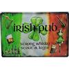 LuckyLinde Irish Pub, Targa decorativa in metallo con scritta in inglese Nostra pub and Bar - di alta qualità in rilievo - Targa pubblicitaria per porta, targa da parete, 30 x 20 cm