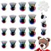 PH PandaHall 64pz Occhi di Sicurezza con Ciglia Occhi di Animali di Peluche, 12/14/16/18mm Occhi all'Uncinetto Arcobaleno per Pupazzi Orsacchiotti Coniglietti, Fai da Te Arti e Mestieri