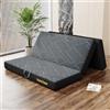 Vamcheer Materasso Pieghevole Extra Spessa - Materasso Matrimoniale 120x195 Spugna 15cm, Pouf Pieghevole per Ospiti, Sfoderabile e Lavabile per Viaggi, Campeggio, Letto