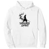 Mademark Arte Giapponese Samurai Spirit Warrior per Uomo Felpa con Cappuccio, Unisex per Adulti, Bianco, M