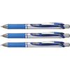 PENTEL ENERGEL BL77 - Set di 3 penne a sfera a inchiostro gel retrattile, punta 0,7 mm, colore: Blu