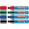 edding Pennarello per lavagna a fogli mobili, 388, con punta a scalpello, 4,0-12,0 mm, 4 pezzi