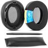TaiZiChangQin Cuscinetti di ricambio in gel refrigerante compatibili con cuffie Sony WH-H900N MDR-100ABN MDR 100ABN Cuscinetti auricolari in pelle proteica in memory foam nero