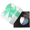 leizhan Chiavette USB 64GB con Scatola，Metallo Cuore Diamante Impermeabil Pendrive Regali per Moglie Bambino Amico(64GB,Blu con Scatola)