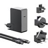 HKY Alimentatore USB C 100W per 2024 Macbook Air/Pro M3 A2992 A3114 A3113, 2023 Macbook A2743, Lenovo ThinkPad Yoga Dell per HP Samsung Asus Acer DJI Mavic/Goggles/RC Caricatore Portatile PD3.0 PFC