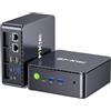 GMKtec Mini PC Dual 2.5G Nic G11 AMD Ryzen Embedded R2514 (supera 4300U/3500U/N150),16GB DDR4 (Dual Channel), SSD PCIe 3.0 M.2 512GB, mini computer con triplo schermo/2*USB3.2 10 Gbps/WiFi6E/BT5.2/