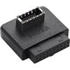 ELFJMZP Adattatore da USB 3.2 Gen 1 19/20 pin (modello B) a USB 3.2 Gen 2 tipo E a 20 pin a 90°, per scheda madre PC USB 3.0 a 19 pin a pannello frontale USB 3.1/3.2 interno tipo E 20 pin (tipo B)