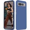 ISOI - Cover per Google Pixel 7 Pro, Custodia Morbida in Silicone Liquido, Protezione Completa Antiurto Ultra Sottile per il Corpo - Blu