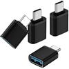 FoBrown Adattatore USB C a USB, 4 pezzi per cellulare OTG adattatore USB tipo C maschio a femmina adattatore per iPhone 17 17Pro 16 15 Pro Max Plus, Samsung Galaxy A36 5G A17 A16 A56 A55 S25 S24 S23, MacBook