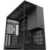 Geometric Future M5 Mid Tower in vetro temperato, case da gioco E-ATX/ATX, acciaio da 1,2 mm, tipo C, pannelli senza attrezzi, supporto radiatore 420/360, doppia camera, nero/grigio, GEO-M5-BG