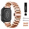 Niboow Metallo 20mm Cinturino per Amazfit T-Rex 3 Pro 44mm, GTR Mini | per Amazfit GTR Mini, Cheetah 2 Pro, Active 3 Premium, Active 2, GTS 4, GTS 4 Mini, Bip 3 Pro, Acciaio Inossidabile Cinturini