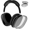 Ainiv Cover Compatibile con AirPods Max, Cover Trasparente in TPU Morbido Antigraffio Compatibile con AirPods Max, Anti-Impronta Digitale, Antigraffio & Anti-Polvere (Nero)