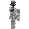 Motutech - Pinza a sfera con clip di fissaggio per testa a sfera per GoPro Hero 360°, rotazione per immersioni subacquee, doppi fori, luce per montaggio della fotocamera d'azione (connettore a sfera -