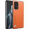 HAFFAN Custodia Cover Protettiva per Cellulare per Samsung Galaxy A52 / A52 5G / A52s 5G (6.5 inches), Stile Similpelle - Arancia