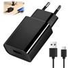 Astraveo Caricatore 5V 2A, Caricatore USB da Presa con Adattatore USB C con Cavo di Ricarica Rapida da 2M 2A Compatibile con iPhone/Samsung/Xiaomi/Lettore eBook/Auricolari/Giocattoli/Lampada da Tavolo/Telefoni