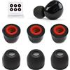 Nevoluxer Memory Foam Ear Cushions, 3 Pairs (M), Replacement Silicone Earpads per auricolari, Noise Isolating for Headphones, gommini auricolari, inserti auricolari in memory foam (M)