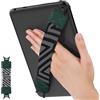 MoKo Cinturino di Sicurezza per 9 - 11 iPad/iPad Pro/iPad Air/Kindle Fire HD/Samsung/Lenovo Tablet, Cinturino da Mano Versatile ad Alta Elasticità Supporto Antiscivolo, Verde notte