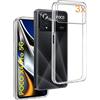 REY Pack 3X Cover in Gel TPU Trasparente per XIAOMI Poco X4 PRO 5G, Ultra Sottile 0,33 mm, Morbido Flessibile, Custodia Silicone