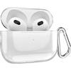 MyGadget Cover compatibile con Apple AirPods 3a Generazione - Custodia in Silicone Morbido - Case per Cuffie Auricolari - Skin in Gomma - Trasparente