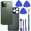 LiXiongBao Vetro di ricambio posteriore per iPhone 13 Pro Back Glass con adesivo preinstallato, ricambio per vetro posteriore + kit di attrezzi di riparazione (verde alpino)