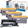 Starlet24 3 toner TN2220 + 1 tamburo DR2200 compatibile con Brother TN2220 DR2200 per DCP-7055 DCP-7060D MFC-7360N MFC-7460DN 7860DW HL-2130 HL-2240 HL-2240D HL-2250DN HL-270DN DW