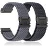 SOLOLUP 2Pezzi Intrecciati Cinturino per Garmin Venu 4 41mm/3S 2S/Vivoactive 4S 3S/Vivomove 3S/Forerunner 255S Music 265S Band,Sportivo Nylon 18mm Banda per Huawei Watch 5 42mm/GT 6/5/4 41mm/GT5 Pro 42mm