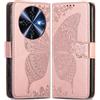 MOJIA Cover in Pelle per Oukitel C5, Custodia Premium a Portafoglio con Interno Case in TPU e Porta Carte [Cinturino da Polso in Regalo]. Oro rosa