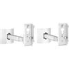 Aiweiwa (2 pezzi) Supporto da parete e da soffitto per Bose UB-20, UB-20 Series II, WB-50 II, serie Lifestyle, serie Soundtouch, supporto da parete per altoparlante regolabile, colore: bianco