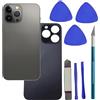 LiXiongBao Vetro di ricambio posteriore per iPhone 13 Pro Back Glass con adesivo preinstallato vetro di ricambio + kit di attrezzi di riparazione (nero)