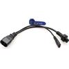 Eonvic IEC320 C14 a C5+C7 Y adattatore splitter cavo di alimentazione 250 V 2.5 A per laptop monitor e computer