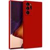 MyGadget Cover per Samsung Galaxy Note 20 Ultra - Custodia in Silicone Morbido a Doppio Strato - Case con Protezione Fotocamera & Fodera Interna Antigraffio - Rosso