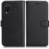 DENDICO Cover per Galaxy A12 5G, Premium Portafoglio PU Custodia in PU Pelle, Flip Libro TPU Bumper Caso per Samsung Galaxy A12 5G, Nero