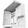 Geometric Future M5 Mid Tower in vetro temperato, case da gioco E-ATX/ATX, acciaio da 1,2 mm, tipo C, pannelli senza attrezzi, supporto radiatore 420/360, doppia camera, bianco, GEO-M5-W