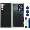 PCTC Note 20 Ultra Vetro Posteriore Di Ricambio Per Samsung Galaxy Note 20 Ultra 5G SM-N985 / N986 con Kit di Riparazione(Mystic Black)