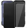 HGJTFANY Custodia + Vetro Temperato per Doogee Blade 20 Turbo (6.60), 9H Durezza Pellicola Protettiva, Classico Flip Protezione Cover Funzione staffa Portafoglio Case - Black