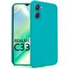 N NEWTOP Cover Compatibile per Realme C33, Custodia TPU SOFT Gel Silicone Ultra Sottile Flessibile Case Posteriore Protezione Fotocamera Anti Urto Guscio Scocca Colorato (Azzurro)