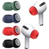 WUZUN 4 paia di Auricolari per Airpods Pro con Foro per la Riduzione del Rumore, Silicone Morbido Antiscivolo per Apple Auricolari di Ricambio Adatti alla Custodia di Ricarica (Nero/Blu/Rosso/Verde)