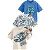 NEXT Ragazzo Confezione da 3 t-Shirt comode a Maniche Corte con Stampa Nero 11 Anni