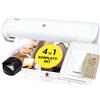 Olympia Laminatrice A210 4 in 1 | Kit di laminazione A4 | Quasi in processo di riscaldamento | Plastificatrice, taglierina e arrotondatore angolare, ideale per ufficio, scuola e casa