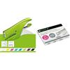 Leitz Cucitrice a Pinza, Capacità fino a 15 Fogli, Verde + Leitz Punti Power Performance P2 (No. 8), Acciaio Galvanizzato, Confezione da 1000 Punti