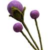Your Castle Filzblumen fiori decorativi fatti a mano per creazioni personalizzate, regalo sostenibile, commercio equo, fiori d'arte realistici, 3 pezzi in lilla