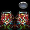 TOTHDATE 2PCS Lampada Solare a Mosaico Ovale per Esterno, Interruttore On/Off, Lampada a Mosaico in Vetro Sospesa, Lampada da Tavolo Solare IP65 Impermeabile per Prato, Sentiero, Cortile, Terrazza