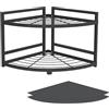 HUIJIN RA07-2 livelli Scaffale Angolare per Cucina,90 ° Angolo Mensola Cucina Mensola Angolo Mensola Pot Shelf, Organizzatore Angolo Lavello-[altezza31-larghezza 40cm]