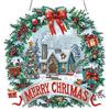 MOGTAA Set per Pittura con Diamanti di Natale, Corona di Natale con Catena per Bambini e Adulti, Pittura con Diamanti per Finestre d'Inverno, Set per Decorazioni Natalizie da Appendere per Decorazioni