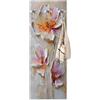 Lupia - Appendiabiti da Parete moderno con pannello in legno Stampato, FLOREALE MATERICO 46x125 cm, Design naturalistico con fiori, 5 Ganci in metallo, Stampa HD, ingresso soggiorno camera da letto