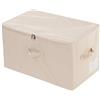 Amonsen 56 (L) X 32 (B) X 33 (H) cm, Mobile grande con coperchio, Scatole pieghevoli per armadio, Borsa per etichette, Beige