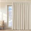 KGORGE Tenda Oscurante Soggiorno e Camera da Letto Tende Termiche Isolanti per Interni Curtains con Fettuccia 1 Pezzo L 300 x A 260 CM, Beige Chiaro