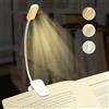 QUMOX Lampada da lettura ricaricabile a 20 LED per leggere a letto - Protegge gli occhi, 3 temperature di colore, 5 livelli di luminosità, autonomia da 5 a 50 ore. Lampada leggera con clip,Bianco